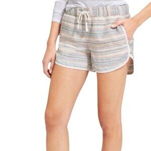 Athleta Cabo Beachside Linen Striped Shorts - Size 6